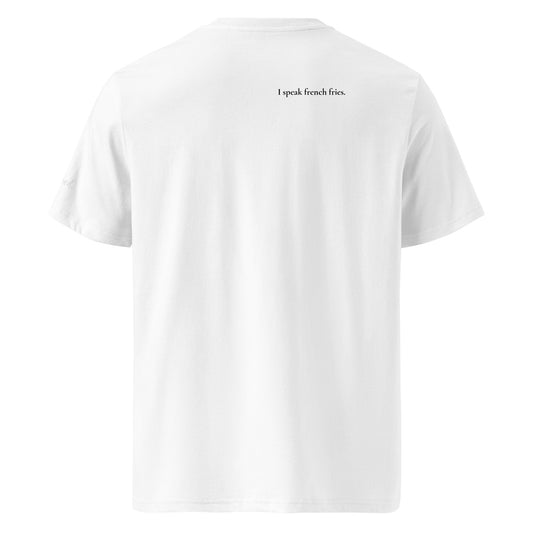 sueed. organic cotton t-shirt - I speak french fries.